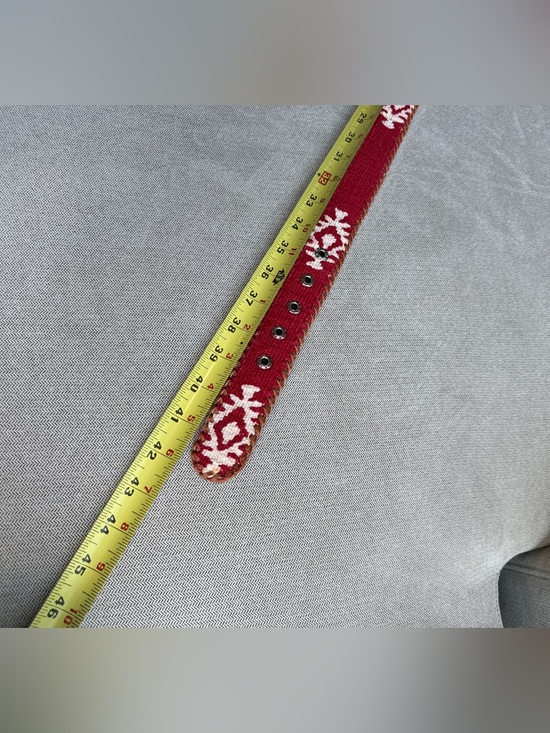 Arloom Red Embroidered Leather-Trim Women’s Belt NEW ROUND TOP TX main image 5
